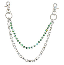 Load image into Gallery viewer, The Emerald Shamballa Jean Chain