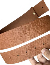 Load image into Gallery viewer, Monogram Leather HC Belt Gold Buckle, Brown