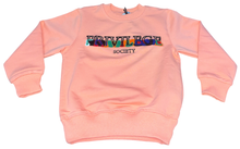 Load image into Gallery viewer, Kid&#39;s 30k Stitch Wool Crewneck Sweater, Salmon