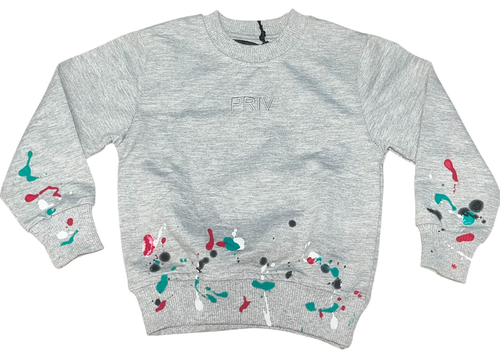 Kid's POP Crewneck Sweater , Grey