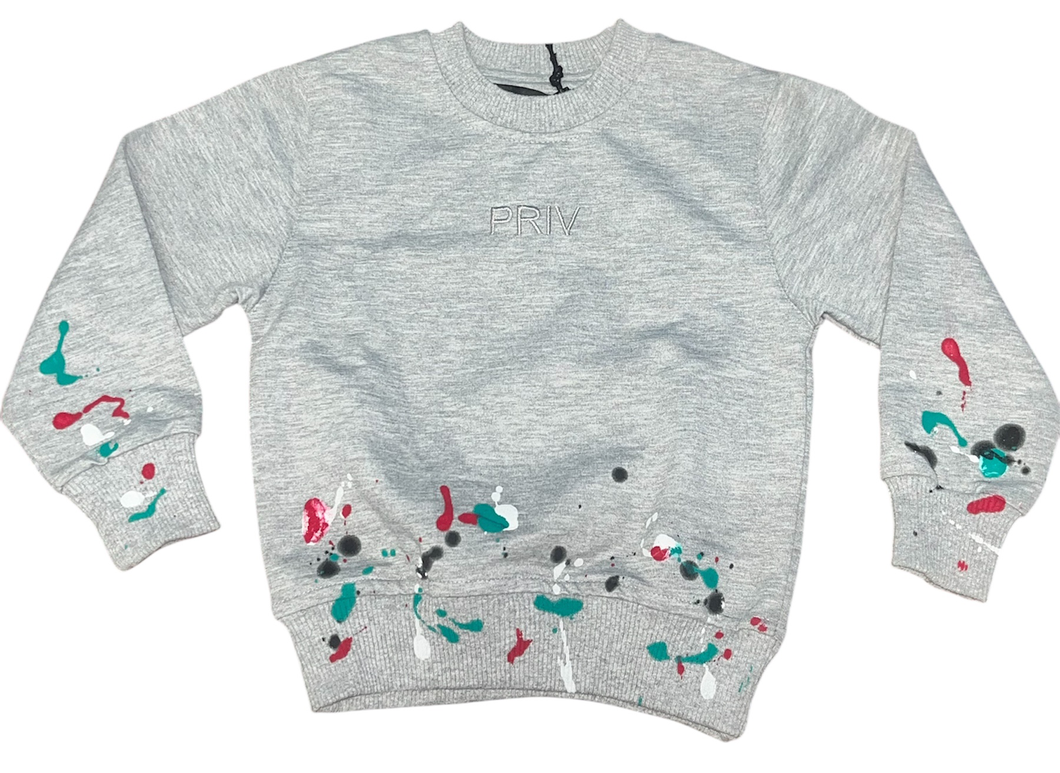 Kid's POP Crewneck Sweater , Grey