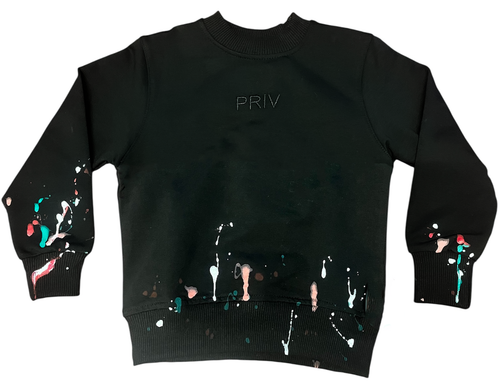 Kid's POP Crewneck Sweater , Black