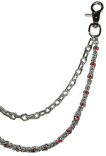 Load image into Gallery viewer, Vortex Duo Link Jean Chain, Silver/Red