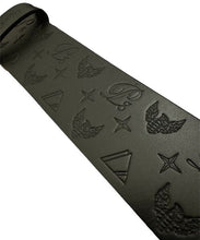 Load image into Gallery viewer, Monogram Leather HC Belt Gun Medal Buckle, Black