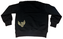 Load image into Gallery viewer, Kid&#39;s 30k Stitch Wool Crewneck Sweater, Black