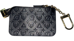 Monogram Leather Keychain Wallet