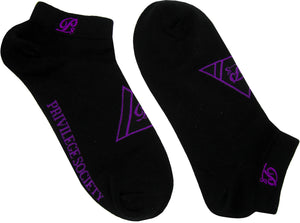 PS Triangle Socks 2 Pack, Black / Purple