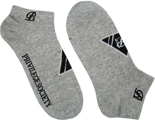 PS Triangle Socks 2 Pack, Grey / Black