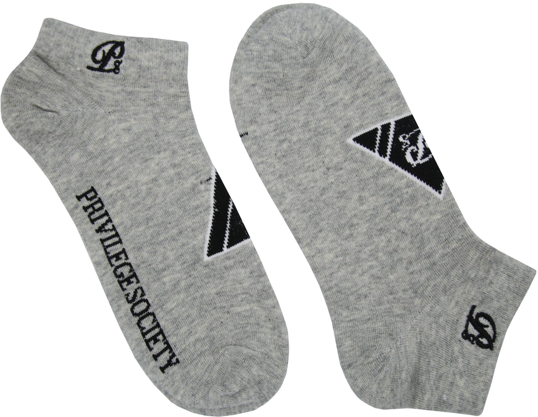 PS Triangle Socks 2 Pack, Grey / Black