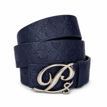 Load image into Gallery viewer, Monarch Leather Belt, Navy