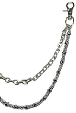 Load image into Gallery viewer, Vortex Duo Link Jean Chain, Silver/Blue