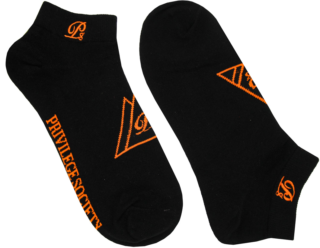 PS Triangle Socks 2 Pack, Black / Orange