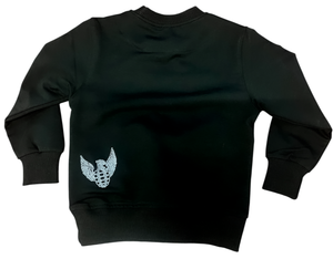 Kid's LP Crewneck Sweater, Black