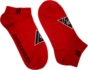 PS Triangle Socks 2 Pack, Red / Black