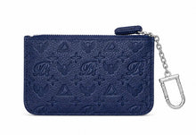 Load image into Gallery viewer, Monarch Leather Keychain Wallet - Navy