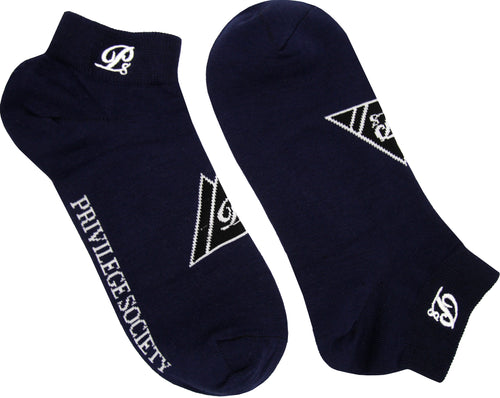 PS Triangle Socks 2 Pack, Navy / White