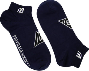 PS Triangle Socks 2 Pack, Navy / White