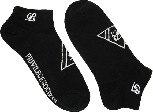 PS Triangle Socks 2 Pack, Black / White