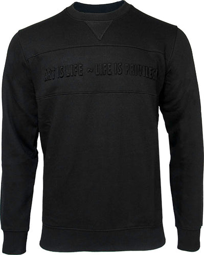 Men's Stealth Crewneck Sweater, Black