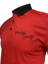 Load image into Gallery viewer, PS Script Polo Shirt , Red/Black