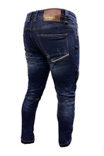 Load image into Gallery viewer, Men&#39;s Blue Flame 3D Skinny Jeans